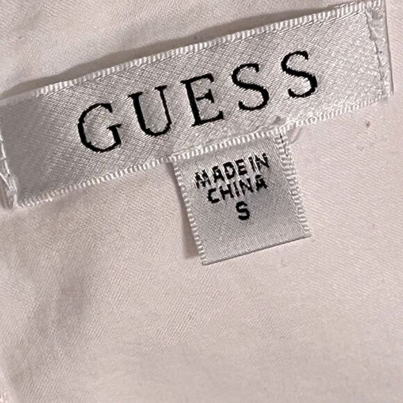 Guess White Sleeveless Top with Ruffles Size Small - Picture 2 of 7